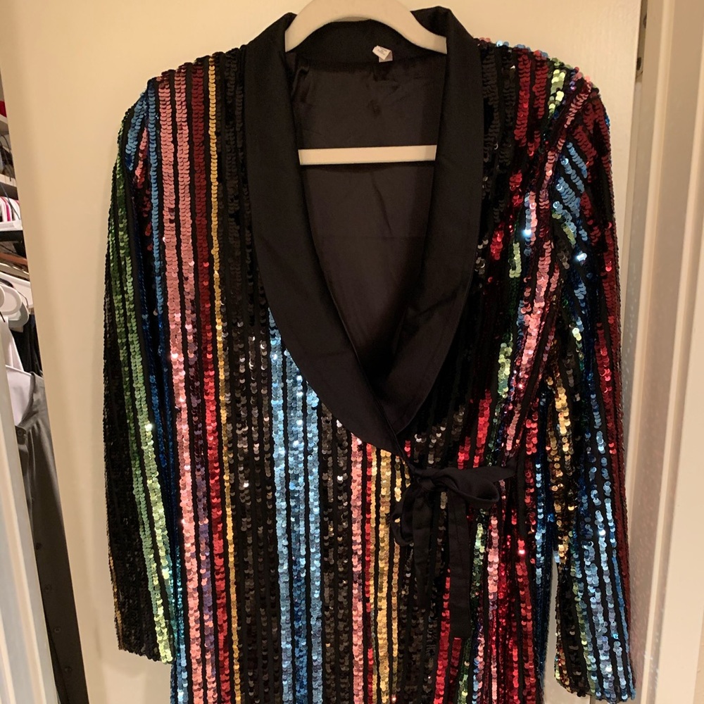 Sequin Blazer Dress